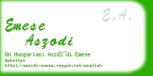 emese aszodi business card